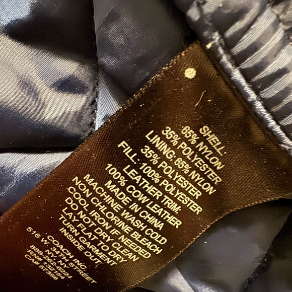 Coach Women’s Blue Light Quilted jacket - Picture 5 of 8